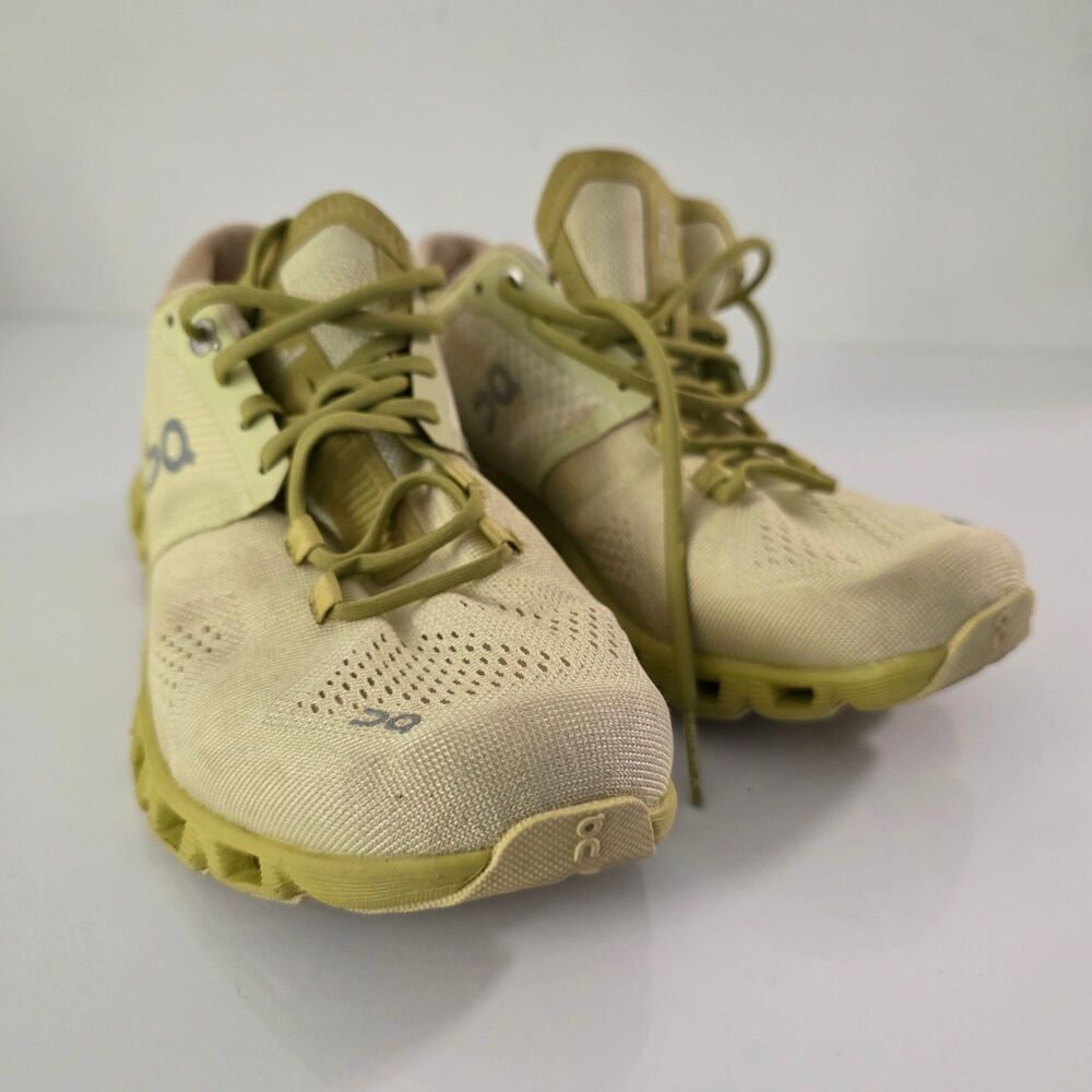 On Cloud X Running Shoes Hay Dust Yellow Mesh Athletic Sneakers Womens 6.5 - Picture 3 of 9